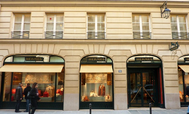 boutique Hermès - Top 15 marques de luxe françaises